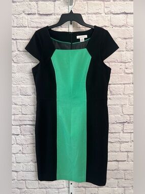 Liz Claiborne Green & Black Sheath Dress size 14